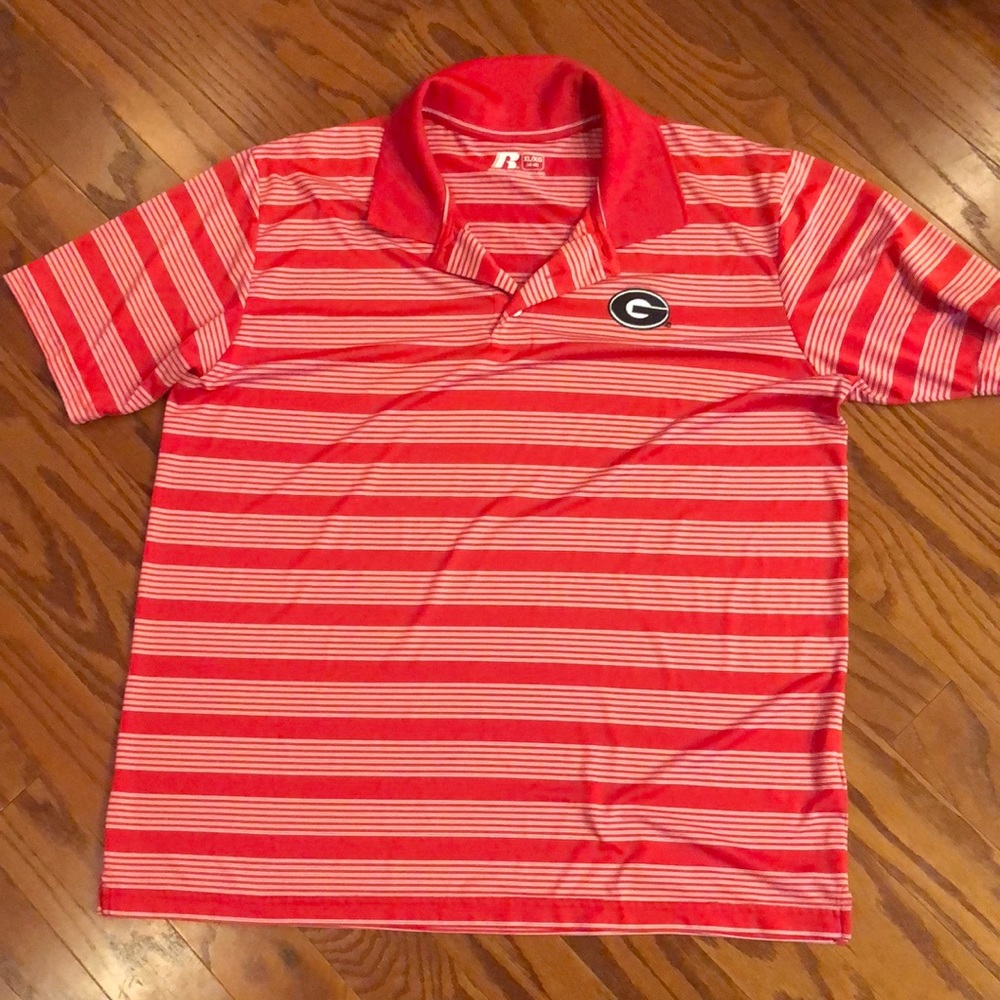 UGA XL red polo shirt